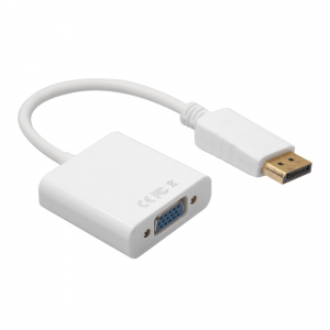 Display Port to VGA Female White Adapter